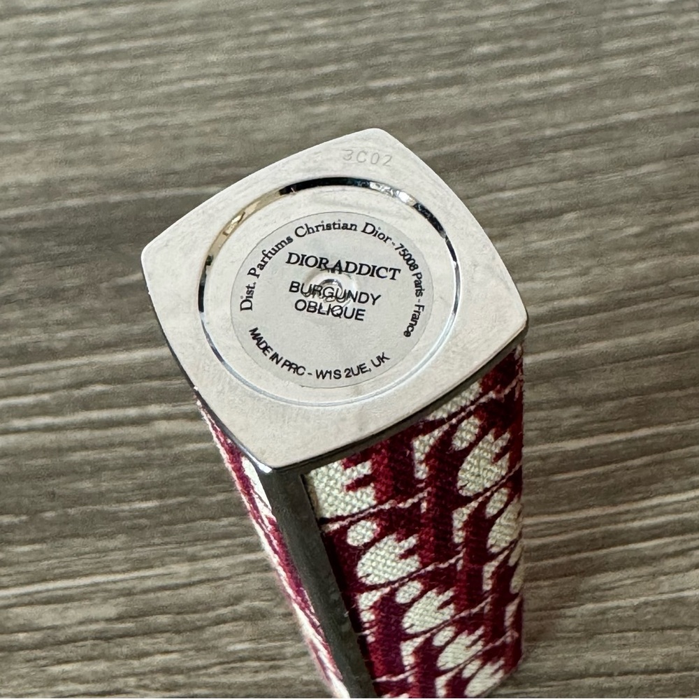 Dior Burgundy Oblique Monogram Lipstick Case for Dior Addict Lipstick - Picture 3 of 3